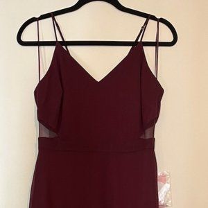 Small Birdy Grey cabernet bridesmaid dress